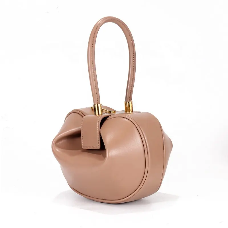 Niche design Europe et États-Unis rétro wonton boulettes Wonton sac à main en cuir femme