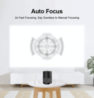 OEM/ODM A3 Ultra Portable Autofocus Auto Keystone Correction Projecteur Mini Projecteur Vidéo pour Famille Enfants Jouet Dessin Animé Film