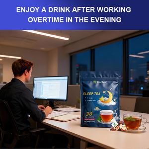 Thé pour le sommeil, mélange d'herbes naturelles, apaise l'esprit anxieux, favorise un sommeil profond et réparateur, soutient le <span class=keywords><strong>cycle</strong></span> <span class=keywords><strong>de</strong></span> mélatonine, réduit les réveils nocturnes - Product Image 3