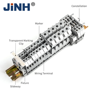 Bornier de raccordement rapide JINH 24A 800V 0.2-2.5mm² sur <span class=keywords><strong>rail</strong></span> <span class=keywords><strong>DIN</strong></span> avec embout de fin de circuit - Product Image 6