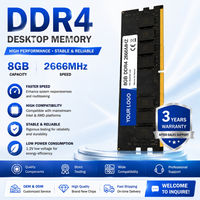 Module de mémoire RAM DDR4 8 Go 16 Go 2666 MHz haute performance OEM d'usine, mémoire de bureau UDIMM, sans souci pour la mise à niveau de l'ordinateur