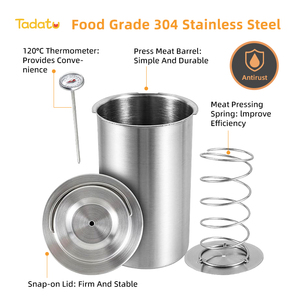 Nhà bếp thép không gỉ làm ham Báo Chí ham công cụ thịt Báo Chí ham <span class=keywords><strong>Maker</strong></span> với nhiệt kế - Product Image 2