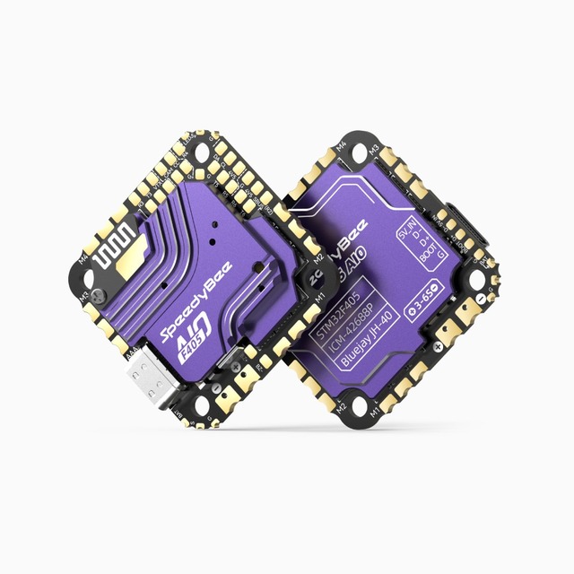 SpeedyBee F405 AIO Flight Controller Built-in 2.0 3-6S LiPo 25.5x25.5mm Board with CNC Case for FPV RC Racing Drone
