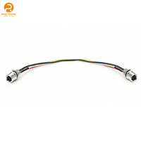 Kabel Pigtail Konektor Sirkular M16 8Pin Female ke Female, Kabel Harness Kustom untuk Transmisi Sinyal Industri