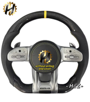 Volant en cuir personnalisé avec fibre de carbone pour Mercedes-Benz 2015-2020 pour W205 C63 C43 avec écran LED