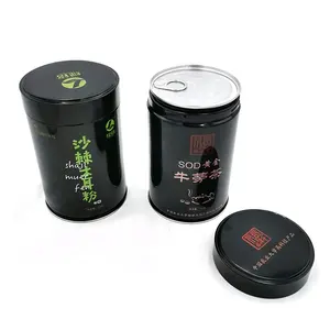 Hot sale empty screwed top airtight round coffee tin can with easy open end or peel-off foil