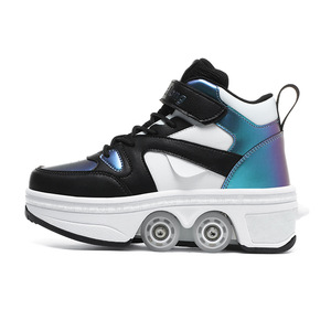 Heely Roller Skates With Double Row Wheels Size 33-43 PU Material For Kids Adults Boys Girls - Product Image 5