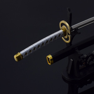 Alliage <span class=keywords><strong>de</strong></span> zinc <span class=keywords><strong>tout</strong></span> métal petit jouet épée <span class=keywords><strong>Bleach</strong></span> Ichimaru Gin Zanpakutou Shinsou 26cm 44g Mini Katana - Product Image 6