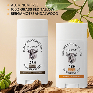 Déodorant stick sans aluminium, à base de suif naturel et de plantes, bergamote et bois de santal, fraîcheur 48h, pour hommes et femmes - Product Image 2