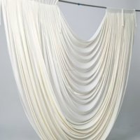 Voilages de luxe en soie de lait blanc pour mariage, draperies élégantes en forme de U pour plafond, pour toile de fond de mariage, scène, fête, décoration d'événements