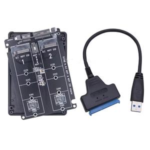 NGFF de doble puerto para placa adaptadora en serie SATA <span class=keywords><strong>M</strong></span>.<span class=keywords><strong>2</strong></span> SATA3.0 tarjeta de expansión USB Cables externos estado sólido dos puertos NGFF SATA3.0 - Product Image 4