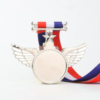 Medalla Universal de oro, plata y bronce, troquelado en blanco, para maratón, alas de Metal, fabricación de medallas personalizadas