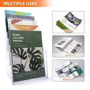 5 קומות ברושור אקרילי 8.5x11 אינץ 'לעמוד עלון פלסטיק מגזין מחזיק עלון נקי - Product Image 5