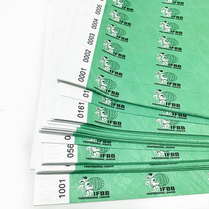 Pulseras de Tyvek de un Solo Uso, Color Liso, Papel Dupont Personalizado, para Eventos, Festivales, Parques - Product Image 5