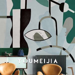 Papier peint <span class=keywords><strong>mural</strong></span> de télévision d'art abstrait moderne peler et coller le papier peint <span class=keywords><strong>mural</strong></span> - Product Image 2