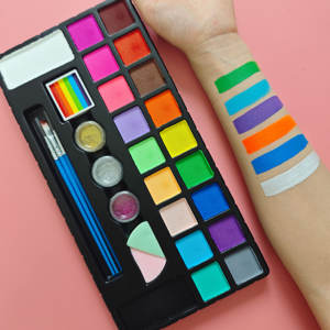 Kits de fournitures de peinture corporelle amusants et festifs pour enfants et adultes pour la peinture de visage de fête - Product Image 1