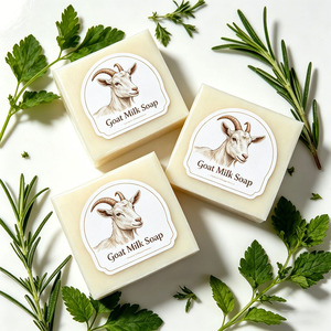 Savon au lait de chèvre, blanchissant, éclaircissant, hydratant pour le visage et le corps, savon naturel fait à la main, OEM, étiquette privée, vente en gros - Product Image 1