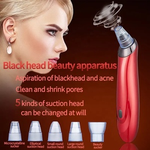 Aparato de Belleza para el Hogar, Limpiador de Poros Recargable con 5 Puntas, Dispositivo para Eliminar Puntos Negros y Acné - Product Image 4