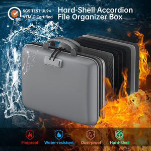 Freproof文件夹便携式文件收纳盒支架收纳袋防火手提箱，带锁文件护照证书 - Product Image 6