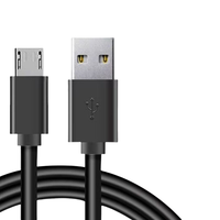 Câbles USB pour transfert de données, charge rapide, téléphone portable, micro Android USB 2.4A, micro-USB, gaine en PVC, longueur 1m