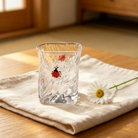 Gobelet en verre côtelé transparent, texture verticale, 400 ml, fait main, moderne, sans BPA, pour eau, jus, thé glacé, usage domestique et en cuisine