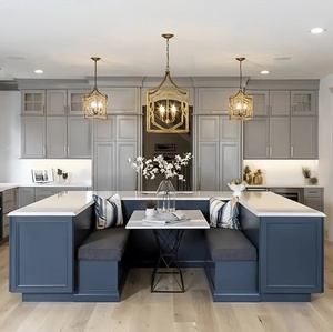 <span class=keywords><strong>Isola</strong></span> da Cucina Classica in Stile Country di Lusso su Misura con Tavolo Personalizzato e Panca con Sedute, <span class=keywords><strong>Isola</strong></span> da Cucina Verniciata Marrone - Product Image 5