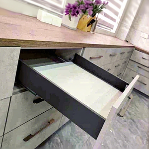 116 Soft Closing Square Metal Box <b>Slide</b> for Premium Kitchen Cabinet <b>Drawer</b> Hardware with Smooth Silent Closing - Product Image 1