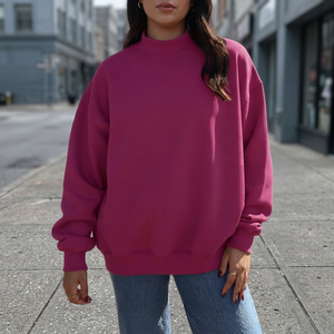 Pull-over pour femme à col montant, broderie 3D imprimée, automne hiver printemps, écologique, personnalisable, streetwear - Product Image 1