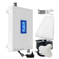 Amplificador de Señal Móvil GSM, Amplificador de Red 2G 3G 4G LTE Tribanda, Amplificador de Señal para Interiores, Oficina, Hogar, Alta Ganancia, Juego Completo