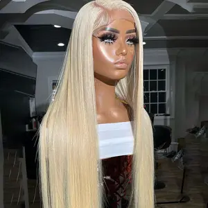 150% 180% 210% Density 5X5 613 Wigs Human Hair Brazilian Real Virgin Straight 613 Transparent Hd Lace Closure Wig With Baby Hair