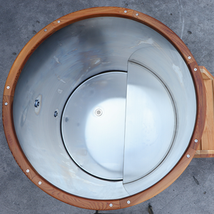 Precio bajo de fábrica Revestimiento de acero inoxidable Individuales Bañera de inmersión fría <span class=keywords><strong>con</strong></span> Carcasa de madera de plástico negro - Product Image 5