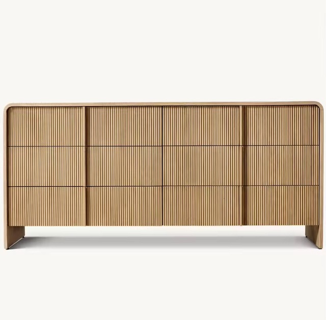 Modern American-style Simple Solid Wood Drawer Cabinet, Suitable for Use in Living Rooms and Bedrooms