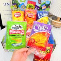 Mainan Makanan Miniatur Kaleng Keripik Kentang Pringles, Mainan Lentur Slow-Rebound Pereda Stres untuk Anak Perempuan & Laki-laki, Bahan PU