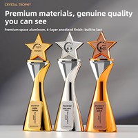 Nouveau Trophée Étoile à Cinq Branches 2026 Personnalisé Haut de Gamme en Métal Créatif – Souvenir d'Honneur pour Employés Exceptionnels