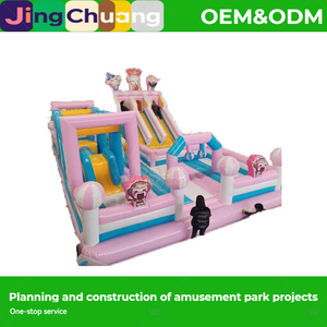 Nouveau Château Gonflable avec Toboggan Extérieur, Thème <span class=keywords><strong>Voyage</strong></span> au West, Trampoline Parent-Enfant, Équipement de Jeu Gonflable pour Enfants - Product Image 5
