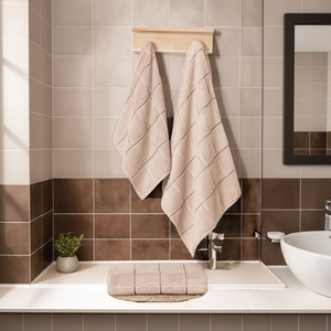Serviette de bain carrée en micro-coton Varol 70x140cm, tissée pour un usage domestique - Product Image 3