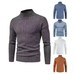 Custom LOGO OEM & ODM men sweater Jacquard pullover knitwear winter crew neck cotton knitted designer custom knit sweater