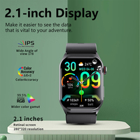 Reloj Inteligente F520 Pro con Pantalla de 2.1 Pulgadas, Correa Desmontable con Airbag, Llamada SOS, ECG, Monitoreo de Salud HRV, Reloj Inteligente para Atención Remota