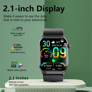 Smartwatch F520 Pro con Display da <span class=keywords><strong>2</strong></span>,<span class=keywords><strong>1</strong></span> Pollici, Cinturino Staccabile con Airbag, Chiamata SOS, Monitoraggio ECG e HRV per Assistenza a Distanza - Product Image 2