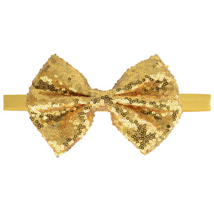 Custom <strong>Baby</strong> Girls Glitter Sequins <strong>Big</strong> Bow <strong>Headbands</strong> Cute Infant Newborn Elastic Hairband for Toddler - Product Image 1