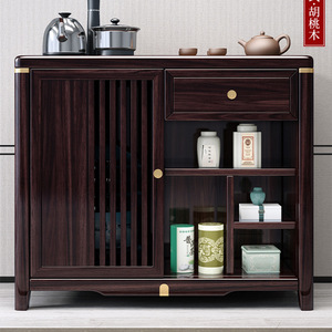 Armoire à thé en bois massif <span class=keywords><strong>de</strong></span> noyer <span class=keywords><strong>de</strong></span> <span class=keywords><strong>style</strong></span> chinois moderne avec bouilloire à seau d'eau intégrée Petite armoire <span class=keywords><strong>de</strong></span> buffet pour la maison - Product Image 2
