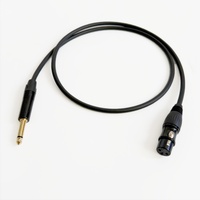 Câble de microphone mono TS Jack mâle vers XLR femelle 6,35 mm pour amplificateur de guitare, haut-parleur, récepteur de microphone sans fil