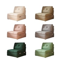 Sofá Cama Convertible Plegable Color Crema, Retráctil, Doble Uso, para Apartamentos Pequeños, Modelo Popular en Internet, para Balcón