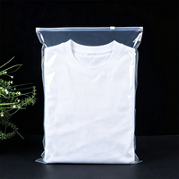 Sac à fermeture éclair coulissante réutilisable, résistant et imperméable, transparent comme du cristal, avec logo personnalisé pour vêtements, couvertures, organisation de la maison