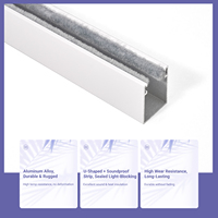 Tiras de Bloqueo de Luz de Aleación de Aluminio en Forma de U ZHENPIN para Persianas, Bloqueadores de Huecos de Luz para Persianas
