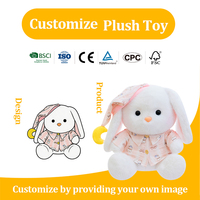 Peluche Lapin Doux et Apaisant avec Pyjama Amovible pour Tout-Petits – Cadeau Anti-Anxiété pour l'Heure du Coucher