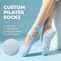 Chaussettes pour femmes avec sangles en coton antidérapantes, chaussettes de sport, de ballet, de pilates, de yoga, chaussettes invisibles, chaussettes athlétiques, chaussettes personnalisées