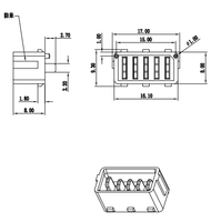 Connettore per Batteria Aspirapolvere DGDTE 2.7mm con Alloggiamento in Lega di Rame e Plastica Nera, Resistenza di Contatto <20m