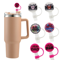 Embouts de pailles en silicone écologiques certifiés CE de 10 mm avec logo personnalisé imprimé, accessoires de bar réutilisables