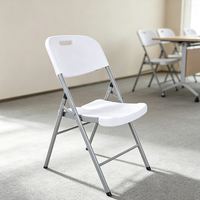 Chaise pliante en plastique durable, empilable, légère et portable pour la maison, les fêtes, les événements, la chambre et le parc